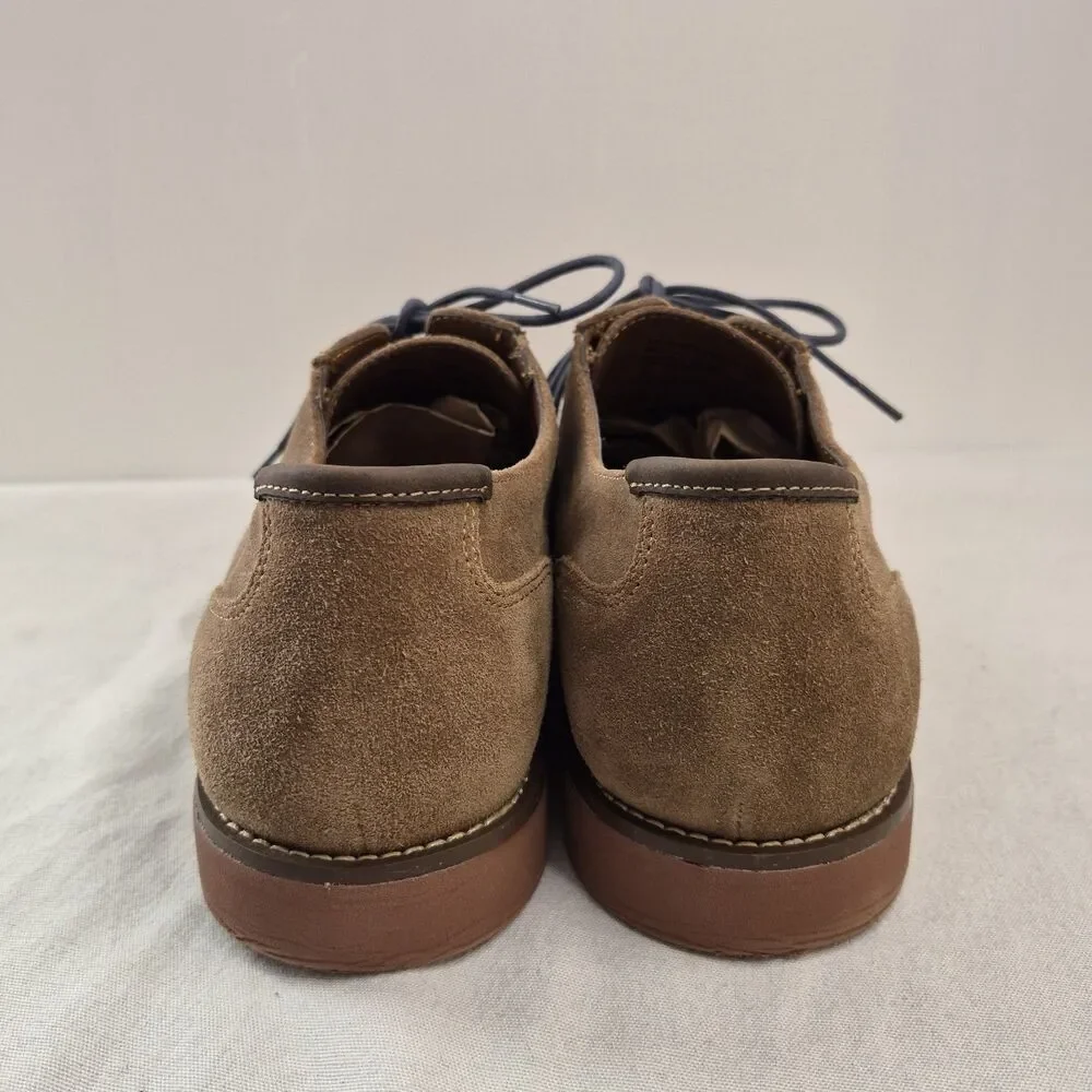 Crown & Ivy Men's Leather Suede Oxford Shoes Size 13M Tan Derby Lace Up